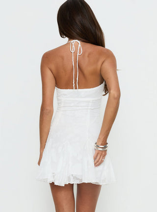 Delamere Mini Dress White Burnout Tall