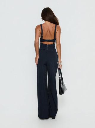 Briana Set Navy Pinstripe