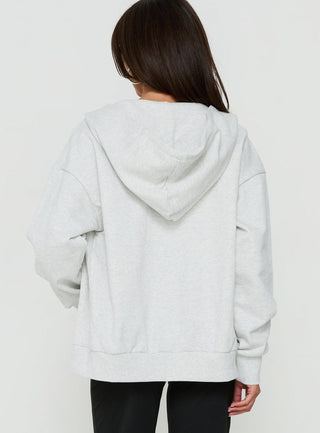 All Day Studded Oversized Hoodie Grey Marle