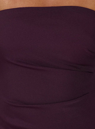 Lulita Strapless Maxi Dress Plum