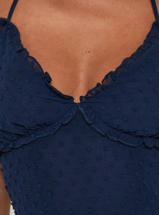 Angel Antics Halter Mini Dress Navy