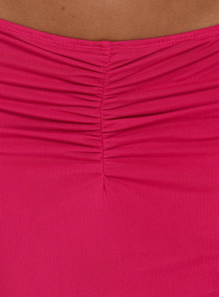 Jailon Ruched Maxi Skirt Guava