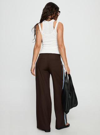 Wendi Tipping Suit Pant Brown  Blue