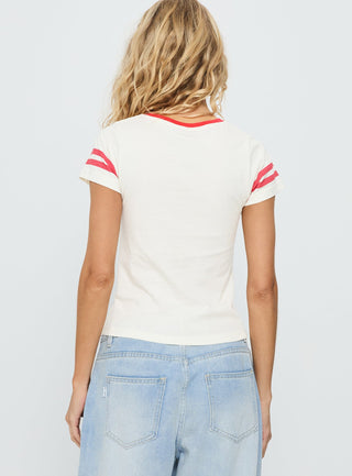 Nhra Championship Ringer Graphic Top White