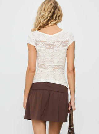 Chevelle Jersey Mini Skirt Chocolate