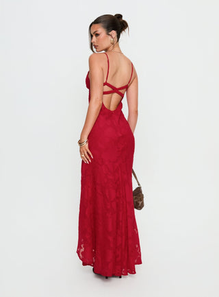 Cyrene Maxi Dress Red