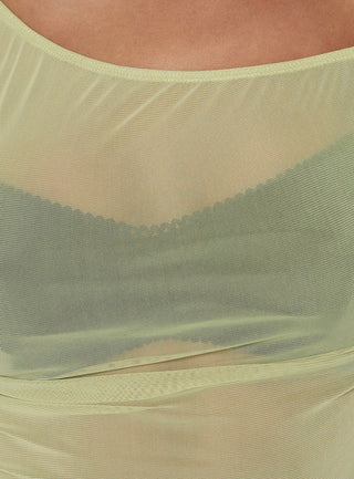 Tanjiro One Shoulder Top Green