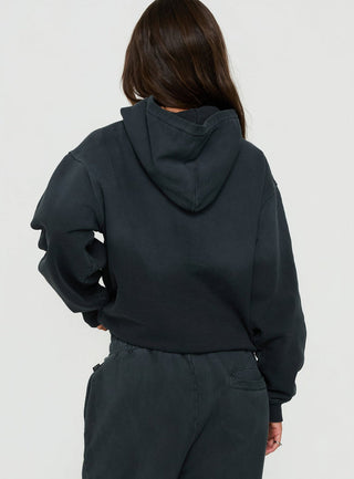 American Thrift Pullover Oversized Hoodie Black