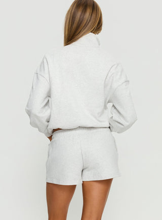 Haelie Fleece Shorts Grey Marle