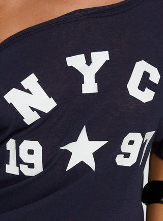 NYC 1997 Loose Graphic Tee Navy