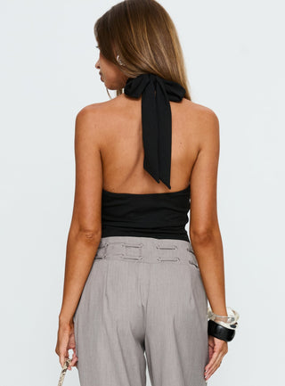Luanda High Neck Bodysuit Black