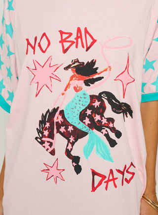 No Bad Days Oversized Graphic Tee Pink / Multi