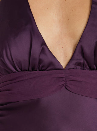 Odyssa Halter Mini Dress Purple
