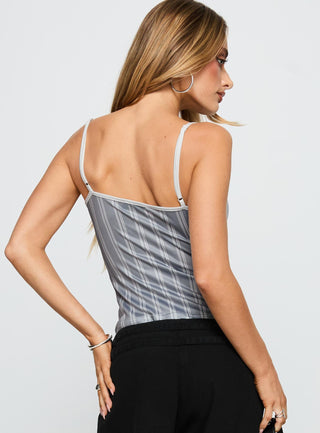 Clear Vision Top Grey Stripe