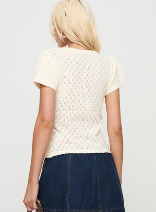 Mari Knit Top Cream
