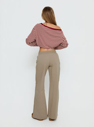 Summits Flared Track Pants Latte