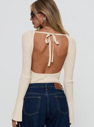 Mayok Long Sleeve Bodysuit Beige