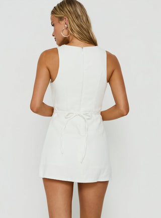 Ainsleigh Shift Denim Playsuit White