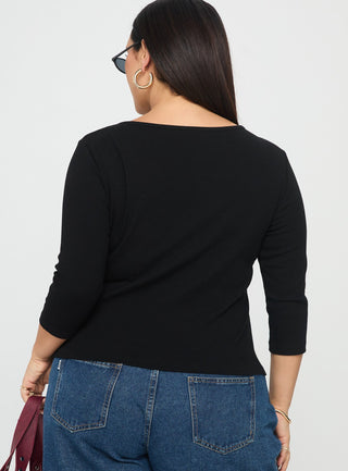 Elaia 34 Sleeve Top Black Curve