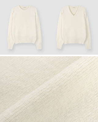 [U-neck/V-neck] 2 types of standard basic knitwear