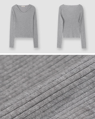 Slim slit ribbed knit - 5 colors