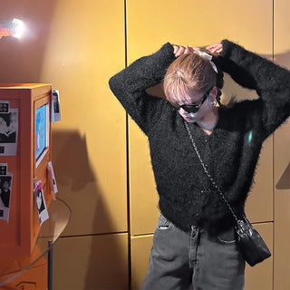 Fur cardigan