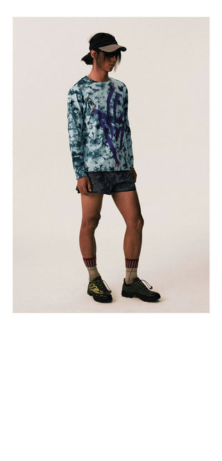 [CONP] Graffiti Logo Tie-Dye Long Sleeve Tee