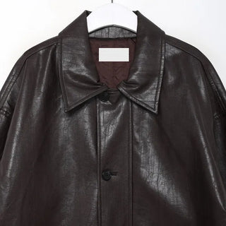 Single Half Leather Jacket
