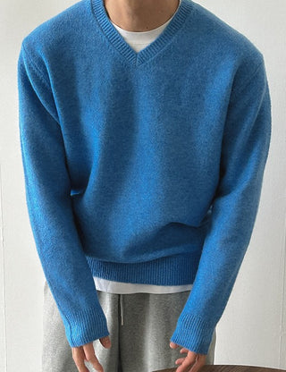 AIR WOOL V-neck Knit (10 colors, M~XL)