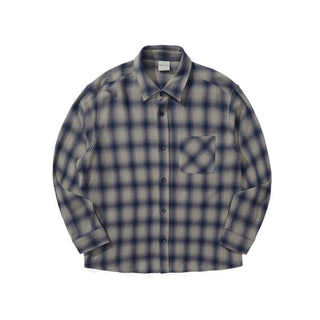 [Monterest] Oversized Yarn-Dyed Plaid Shirt