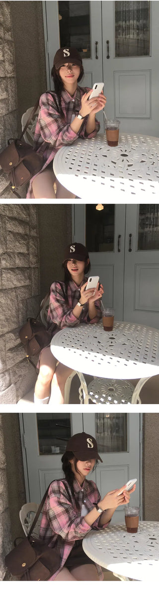 Strawberry Check Pink Shirt - 1 color