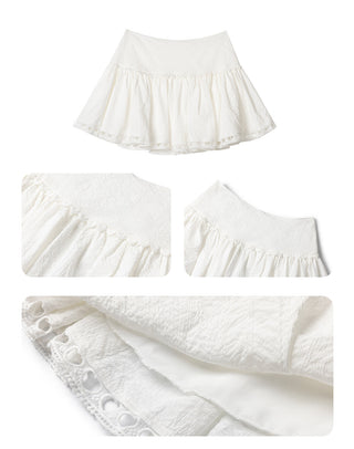 [NECY] Texture Love Lace Skirt
