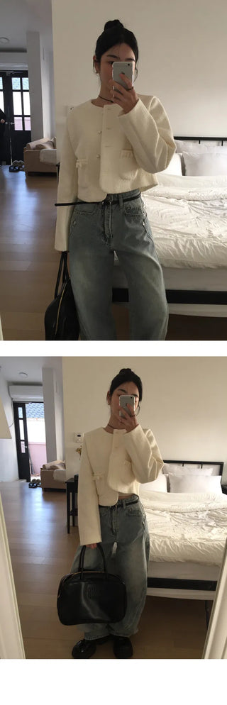 Planning Brand Side Pocket Split Line Wide Denim - 4 Colors