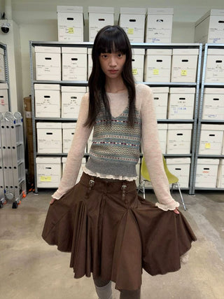 [NeverSeez] Mohair Blend Knit Set