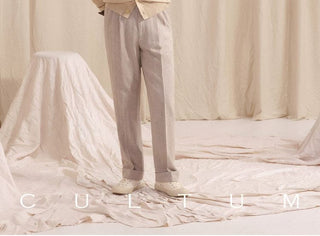 [CULTUM] V-Neck Cotton Cashmere Blend Cardigan