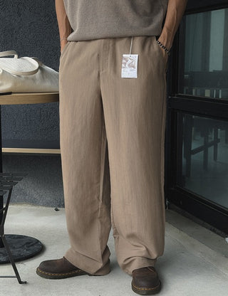 [high Q] Linen Back Elastic Waist Pants (5 colors, M~XL)