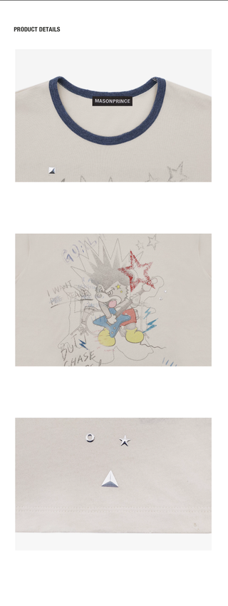 [MASONPRINCE] Rockin' Graffiti Print Tee