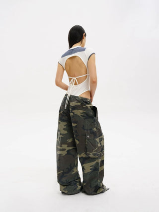 [MASONPRINCE] Reversible Camo Wide Cargo Pants