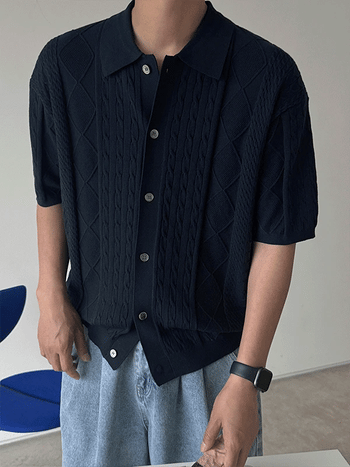Chilling Fisherman Half Collar Cardigan