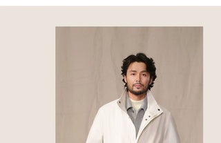 [CULTUM] Merino Wool Blend Stand Collar Jacket