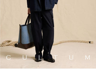 [CULTUM] Lyocell Denim Double-Breasted Blazer