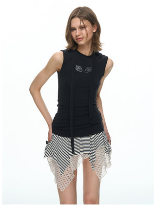 [NECY] Angel Wing Scarf Sleeveless Top