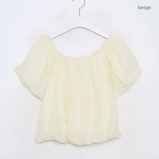 Chiffon shirred blouse