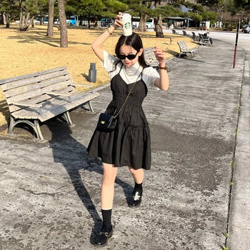 Sleeveless Cancan Mini Dress