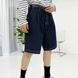 studio short denim pants
