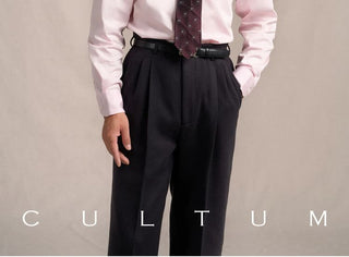 [CULTUM] 1930s Long Point Collar Cotton Shirt