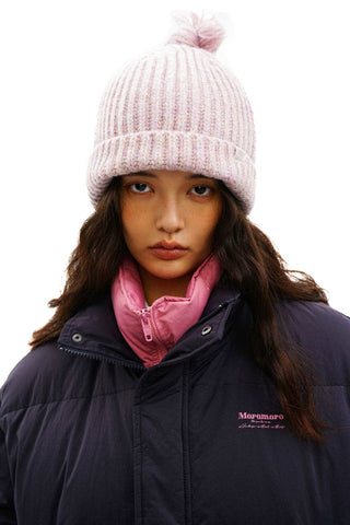 [Moromoro2] Wool Blend Tassel Knot Beanie