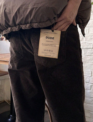 DUDE Corduroy Elastic Cotton Pants (4 colors)