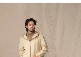 [CULTUM] Wool Blend Hooded Zip-Up Jacket