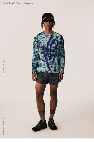 [CONP] Graffiti Logo Tie-Dye Long Sleeve Tee